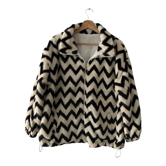 Chaqueta Abrigo Peludo Fleece Invierno Frio Moda