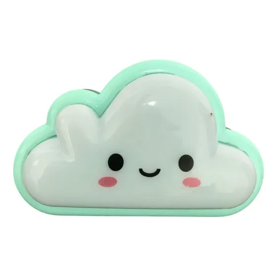Luz De Noche Nube Lampara Led Infantil Colores Enchufe