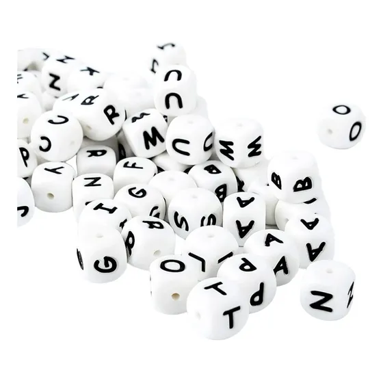 Insumos Portachupetes Personalizados 25 Letras De Silicona 