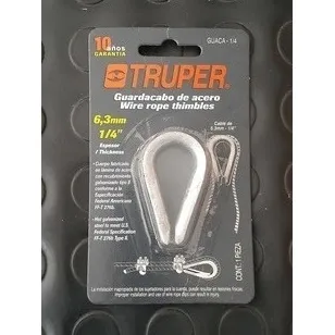 Guardacabo 1/4 De Acero Para Guaya - Truper - Guarda Cabo