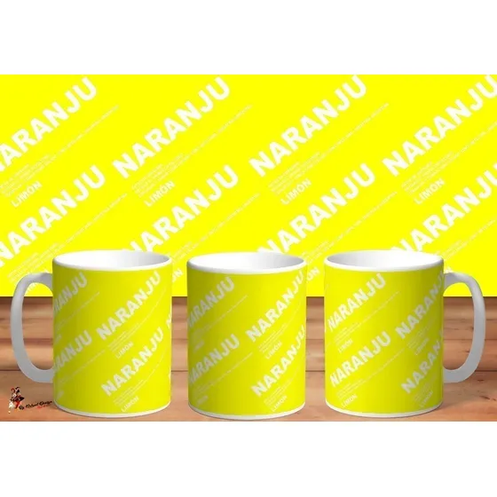 Taza De Ceramica Naranju Limón