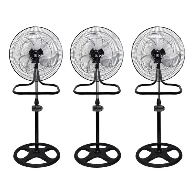 3pz Ventilador Metalico Kit 3en1 De Pie Pared Piso Pedestal Cantidad De Aspas 3 Estructura Negro Aspas Plata Diámetro 50 Cm Frecuencia 60 Hz Material De Las Aspas Acero Inoxidable