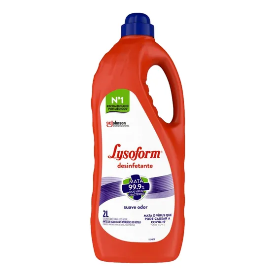 Desinfetante Lysoform Líquido Suave Odor Limpeza Pesada e Eficiente 2L