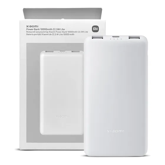 Power Bank Xiaomi 10000 Mah Tipo C 22.5w Lite Slim Blanco