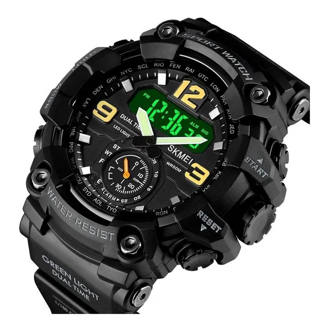 Reloj SKMEI 1637 Original Hombre Cronógrafo Digital Resistente al Agua 50MTS Deportivo e Informal