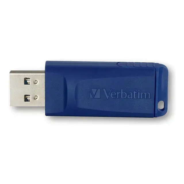 Pen Drive Verbatim Azul 32gb Slider Pendrive Usb