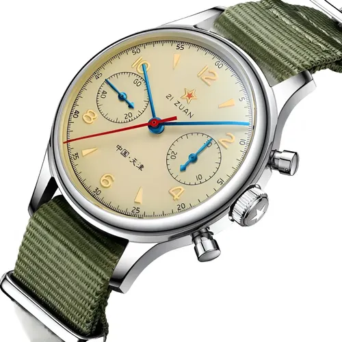 Relógio Seagull Pilot 1963 St1901 Safira 38mm Mecânico | MercadoLivre