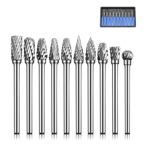 10 Fresa Lima Rotativa Metal Duro Escarear Madeira Aço Ferro
