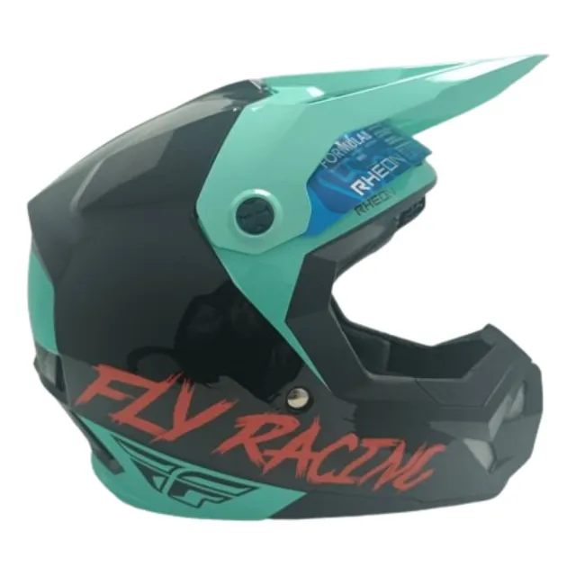 Casco Fly Racing Mx Formula Cp S.e. Rave Negro/turquesa/rojo