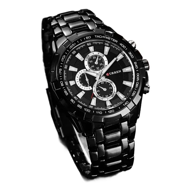Reloj Caballero Original Curren 8023 Impermeable Cronógrafo