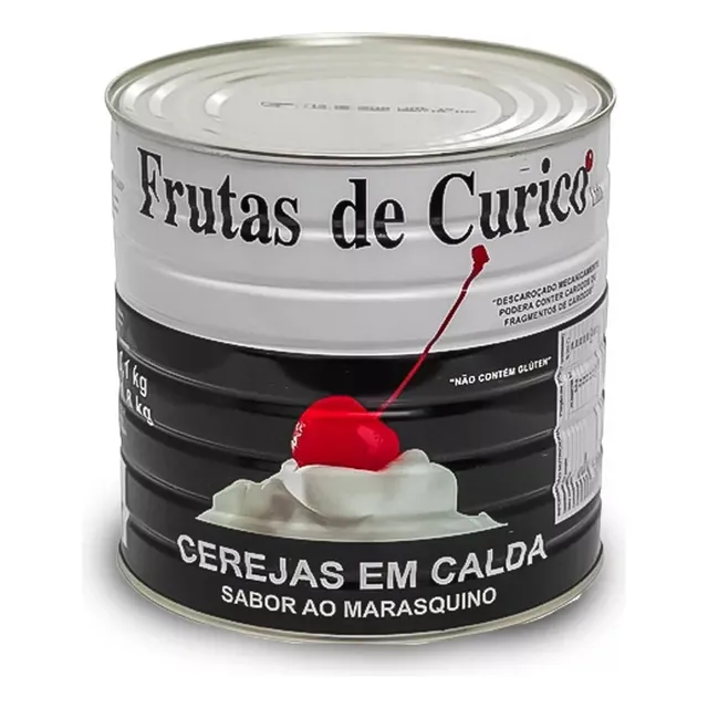 Cereja Em Calda Curico Ao Marrasquino Sem Cabo 3,1kg