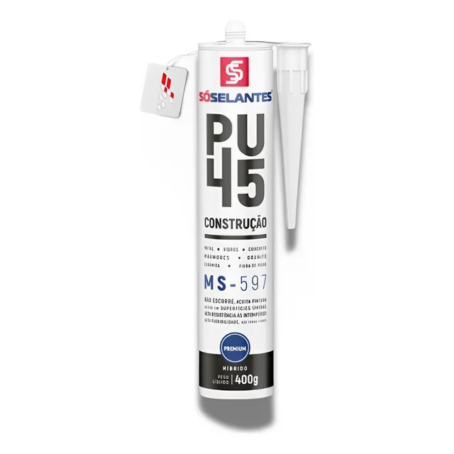 Selante Silicone Pu45 Construções Vidros Acabamentos Premium