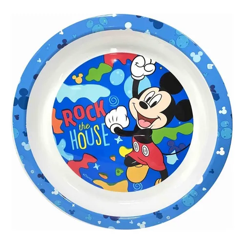 Plato Plano Niños Mickey Mouse Disney Melamina Bpa Free
