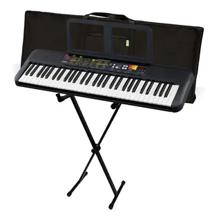 Kit Teclado Yamaha Psr-f52 61 Teclas + Estante + Bag Kit Teclado Yamaha Psr-f52 61 Teclas + Estante + Bag
