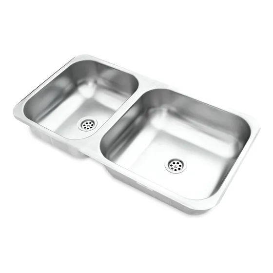 Pileta Bacha Cocina Doble Acero Inox 68 X 34 X 14 Cm Dh67