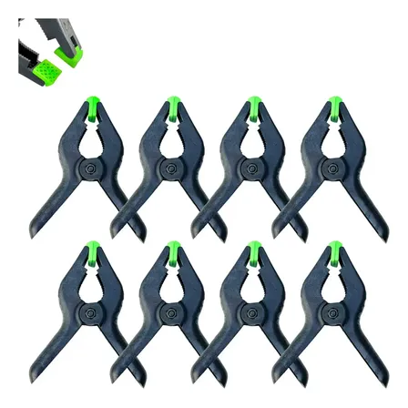 Kit 8 Grampos De Pressão Multiuso 4 Pol Reforçado Marceneiro Marcenaria Sargentos Fixação De Madeira