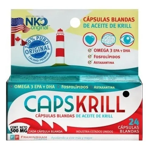 Capskrill Omega 3 Aceite Krill 500mg 24 Cápsulas Blandas
