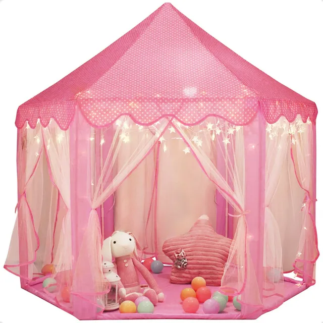 Barraca Infantil Tenda Cabana Castelo Princesas+luzes Led 