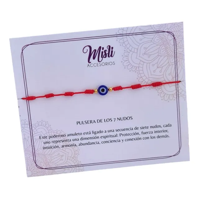 Pulsera Protección 7 Nudos Ojo Turco Amuleto Contra Envidia