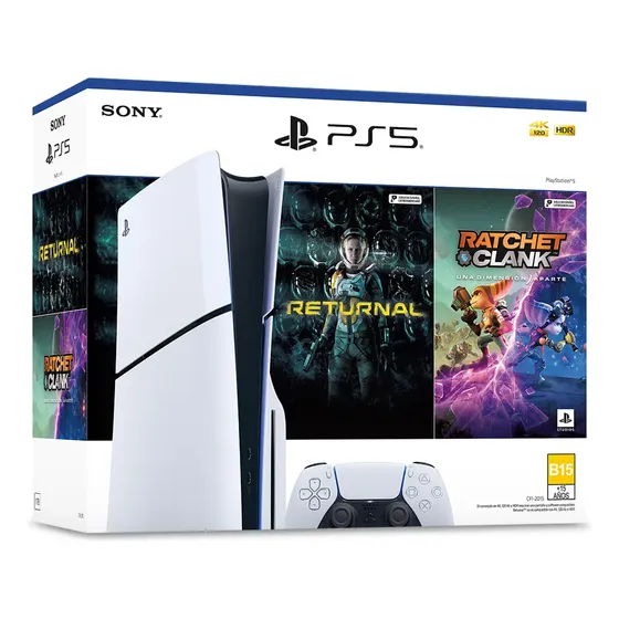 Playstation 5 Slim Standard 1tb Bundle Con 2 Juegos Físicos - Excelente (Reacondicionado)