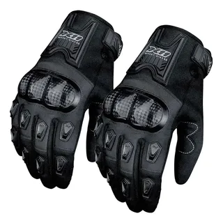 Luva X11 Blackout Moto Motoqueiro Motociclista Motoboy Cor Preto Tamanho G