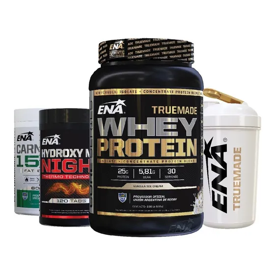 Combo Ena Definicion Muscular Quemador Proteina + Shaker