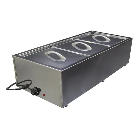 Rechaud Inox Elétrico Mesa Buffet Quente 3 Cubas 220v Ekenox