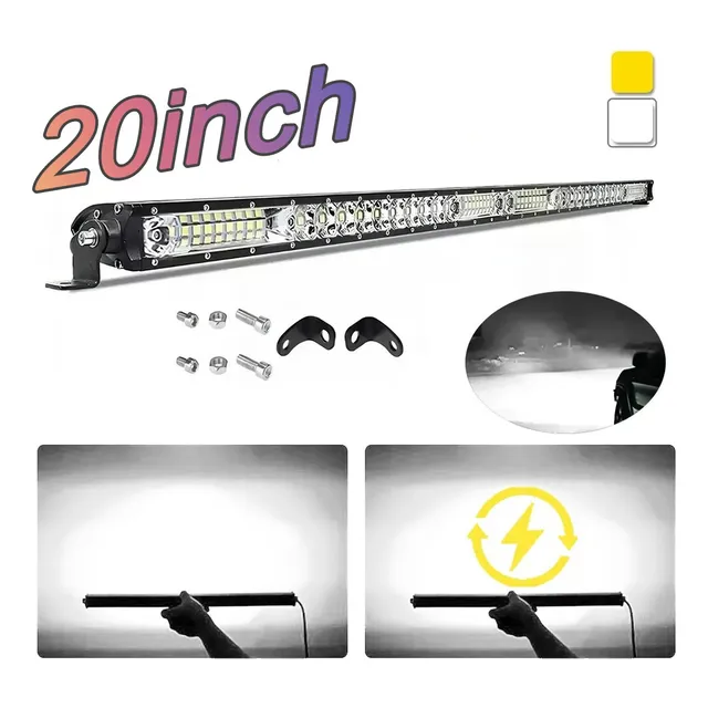 Barra De Luz Led 20 Pulgadas 52 Led 152w Jeep Universal