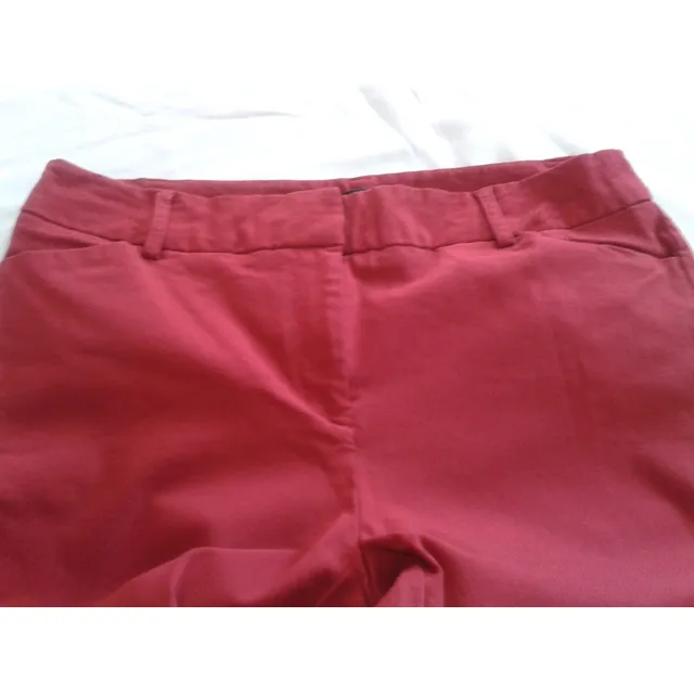 Pantalón De Dama Vino Tinto Corte Alto Importado
