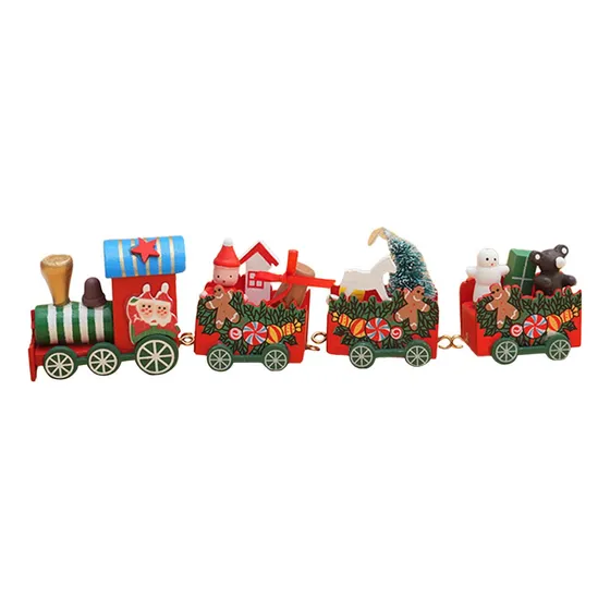 Adorno De Tren De Madera De Navidad Determinado De La C