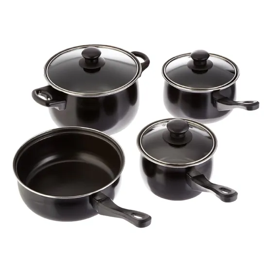 Juego De Ollas Gibson Home Chef Du Jour 7 Piezas Negro