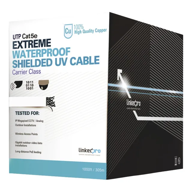 Bobina De Cable De 305 M, Cat5e, Para Intemperie, Sin Blinda