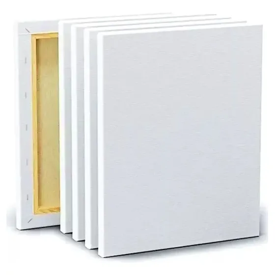 Pack 5 X Bastidores De Madera Lienzo De Algodon 18x24 Cm Top