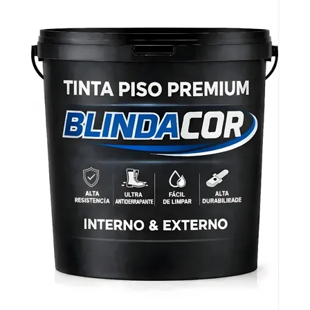 Tinta Piso Emborrachada 1kg Antiderrapante Impermeável Azul Fosco