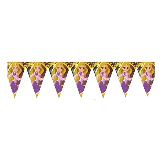 Banderín Rapunzel Enredados Decoración Cumpleaños Cotillón