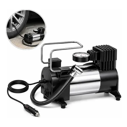 Compressor de Ar Portátil 35L/Min para Automóveis e Bicicletas Carro Moto Pneus