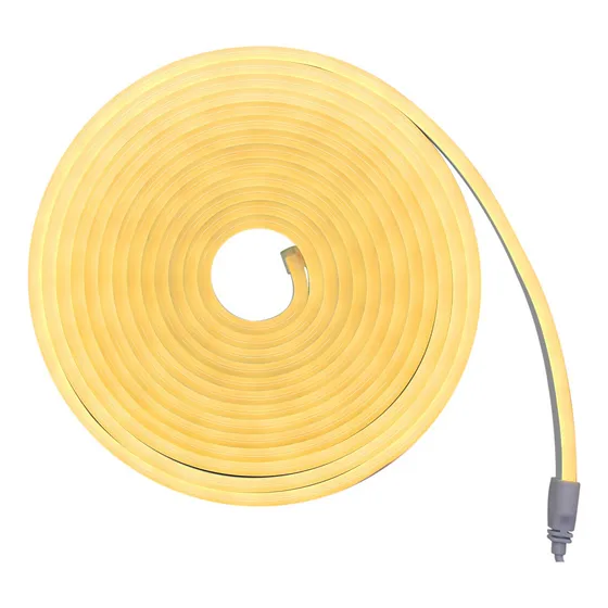 Fita Neon Led 5m Flexível Siliconada 12v fonte 12V Luz Branco-quente 12v