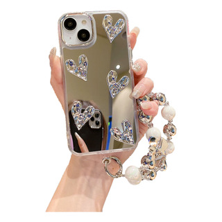 Funda Para iPhone 16 Con Espejo 3d Love Mirror Case +pulsera Funda Para iPhone 16 Con Espejo 3d Love Mirror Case +pulsera