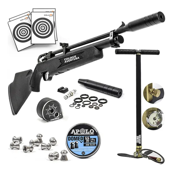 Rifle Pcp Fox Pr900 5,5 + Cargador  + Inflador Pcp + Balines