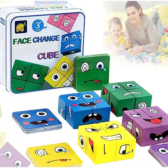 Juego Expresión Cubo De Rubik Para Niños De Cambia Cara