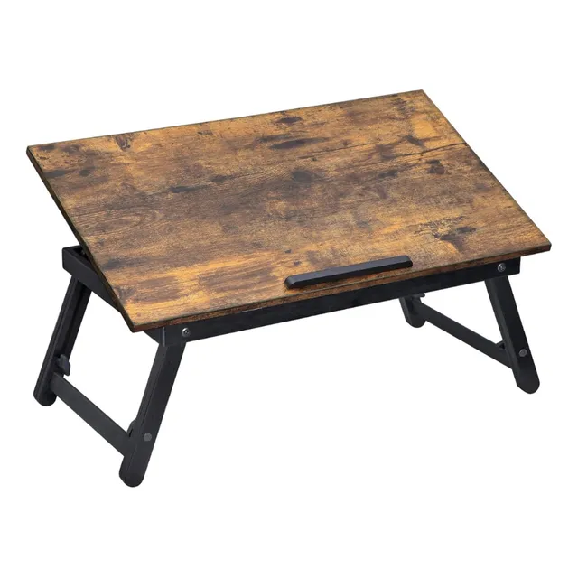 Mesa De Bambú Portátil Para Laptop Mide 72 X 35 X 29 Cm