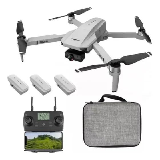 Drone Kf102 Gimbal Gps + 3 Baterias + Cartão 64g + Pista
