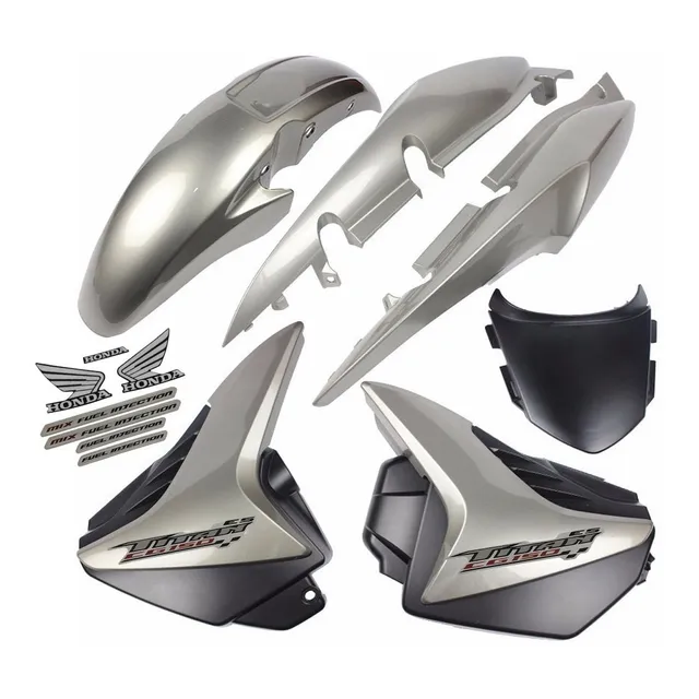 Kit Carenagem Completo Cg Titan 150 2009 Es Prata C/ Adesivo