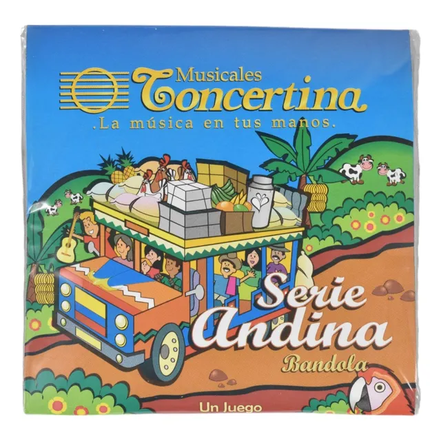 Encordado Bandola 16 Cuerdas Concertina Serie Andina 90linox