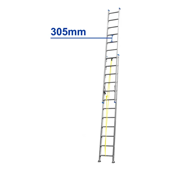 Escalera Extensible 2x10 Tramos Aluminio Wld8h20 Wadfow L N
