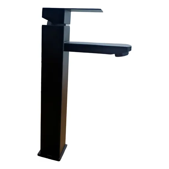 Griferia Lujo Negra Lavamanos Agua Fria Caliente 28.4x16cm