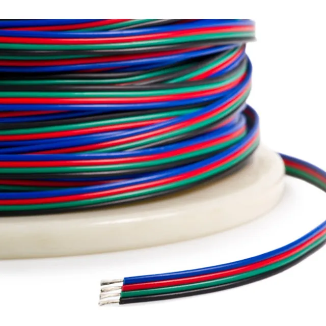50 Metros Cabo Flat Rgb 04 Vias 22awg