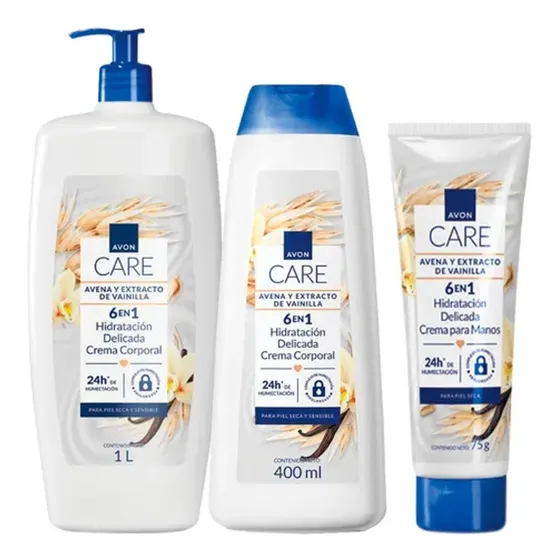 Crema Hidratante Avena Y Vainilla Pack 3und Avena