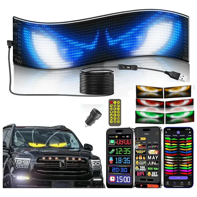 Letreros Luminosos Letrero Led Programable Devil Ojos 9x37 C