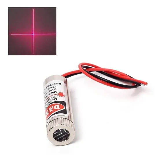 Módulo Laser Vermelho 650nm 5mw Alinhamento Em Cruz